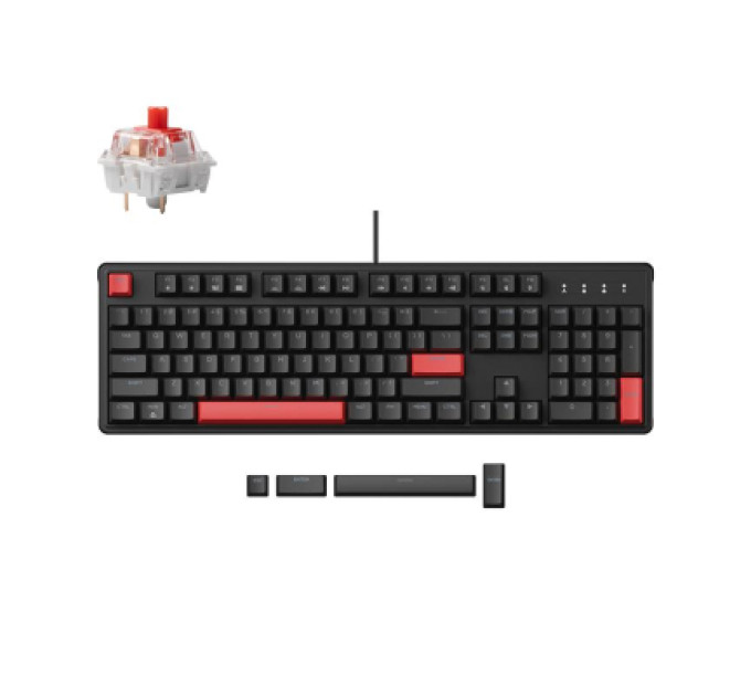 Lemokey Клавіатура Lemokey Keychron X3 Red RGB USB Black (X3-H1-UA)