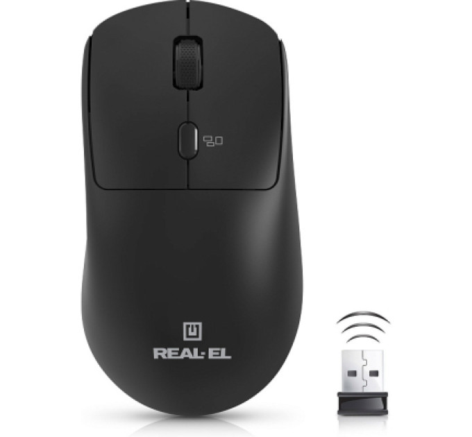 REAL-EL Мишка REAL-EL RM-317W Wireless Black (EL123200052)