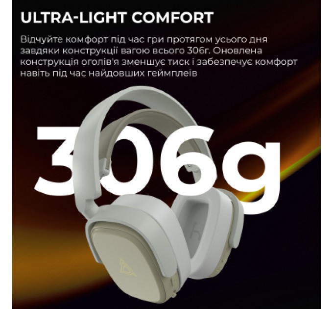 Навушники Ajazz AHM09 MAX 3-Mode Gray/White (AHM09-MAX-GW)