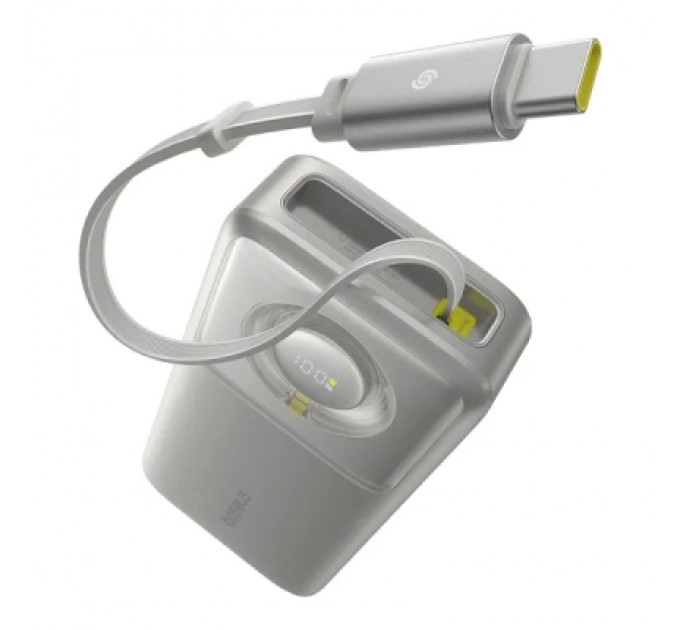 Батарея універсальна Baseus Free2Pull 20000mAh 65W, PD/3.0, QC/3.0, Lunar gray (P10073700843-00)