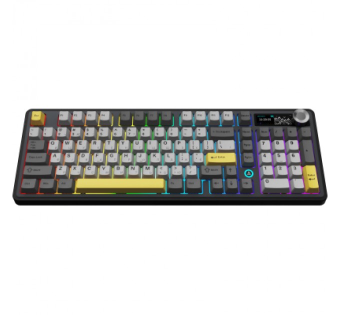 Клавіатура Ajazz AK980 V2 Gift Switch V2 Wireless/Bluetooth/USB UA Black/Grey/Yellow (AK980-V2-G-BGY)