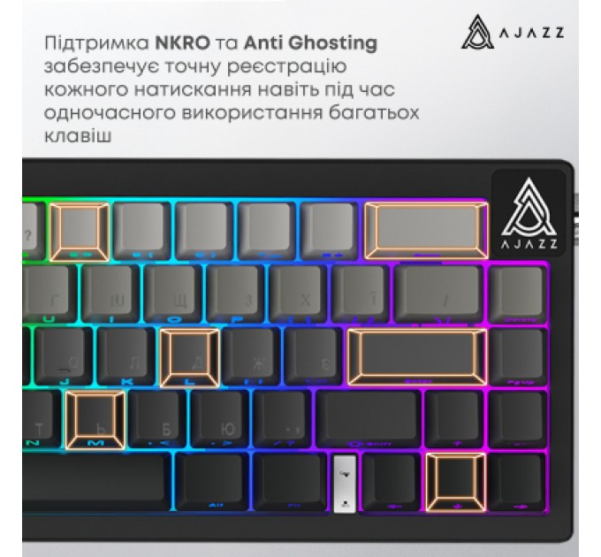Клавіатура Ajazz AK650 Day Dream Switch Gradient USB UA Black (AK650-DD-BG)
