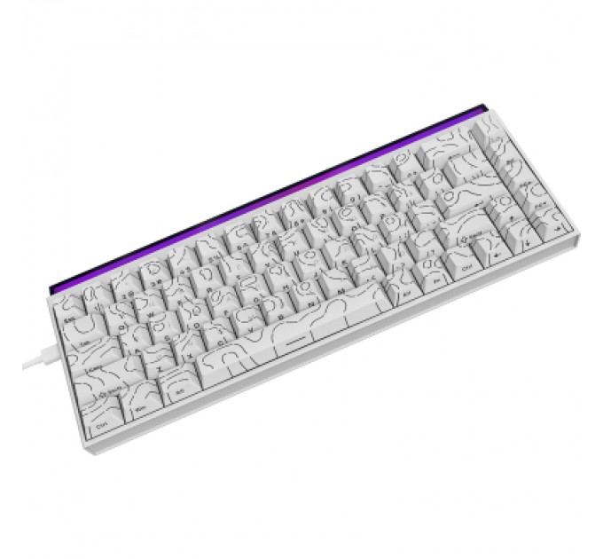 Клавіатура Ajazz NK68 Red Switch USB UA White (NK68-R-S-W)