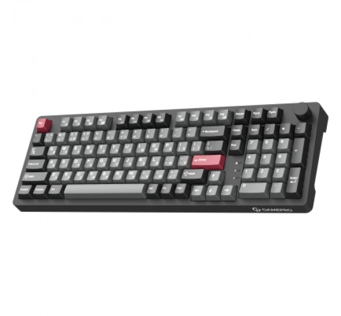 Клавіатура GamePro Asgard Drakkar Keychron Super Red Switch Wireless/Bluetooth/USB UA Black (MK305BK)