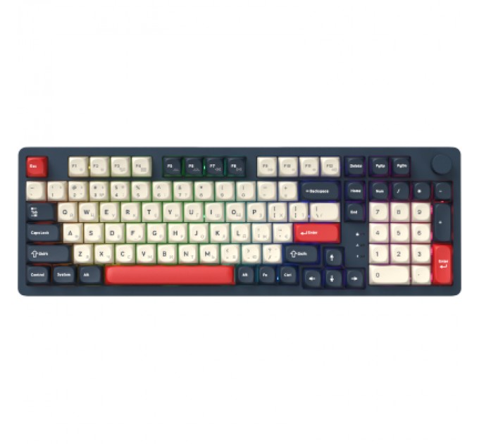 Клавіатура GamePro Asgard Drakkar Keychron Super Red Switch Wireless/Bluetooth/USB UA Blue (MK305BL)