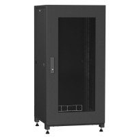 Шафа напольна Ipcom 24U 19" 600x1000 (С-24U-06х10-ДС-ПГ-9005)