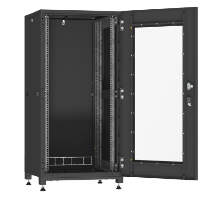 Шафа напольна Ipcom 24U 19" 600x1000 (С-24U-06х10-ДС-ПГ-9005)