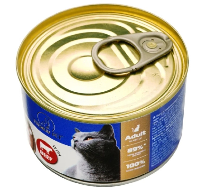 PREMIUM PET Паштет для котів PREMIUM PET з яловичиною 100 г (4820255191812)