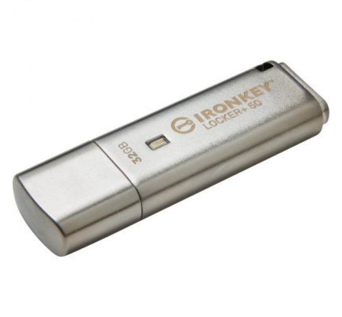 Kingston USB флеш накопичувач Kingston 32GB IronKey Locker Plus 50 AES Encrypted USB 3.2 (IKLP50/32GB)