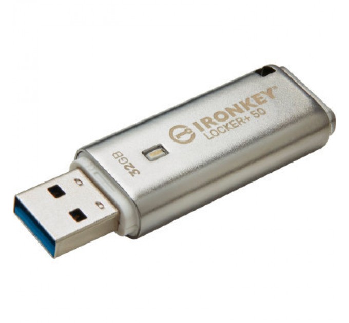 Kingston USB флеш накопичувач Kingston 32GB IronKey Locker Plus 50 AES Encrypted USB 3.2 (IKLP50/32GB)