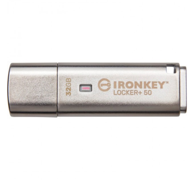 Kingston USB флеш накопичувач Kingston 32GB IronKey Locker Plus 50 AES Encrypted USB 3.2 (IKLP50/32GB)