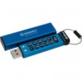 Kingston USB флеш накопичувач Kingston 64GB IronKey Keypad 200 AES-256 Encrypted Blue USB 3.2 (IKKP200/64GB)