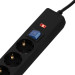 2E Фільтр живлення 2E 3 розетки, 1 м, черный (2E-U03C14M1BK)