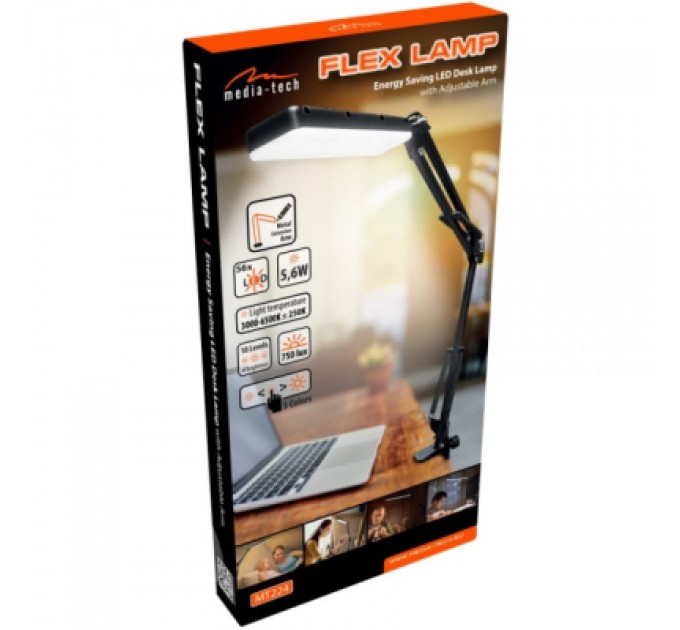 Настільна лампа Media-Tech FLEX LAMP 5,6W 6500K 5V Black (MT224)