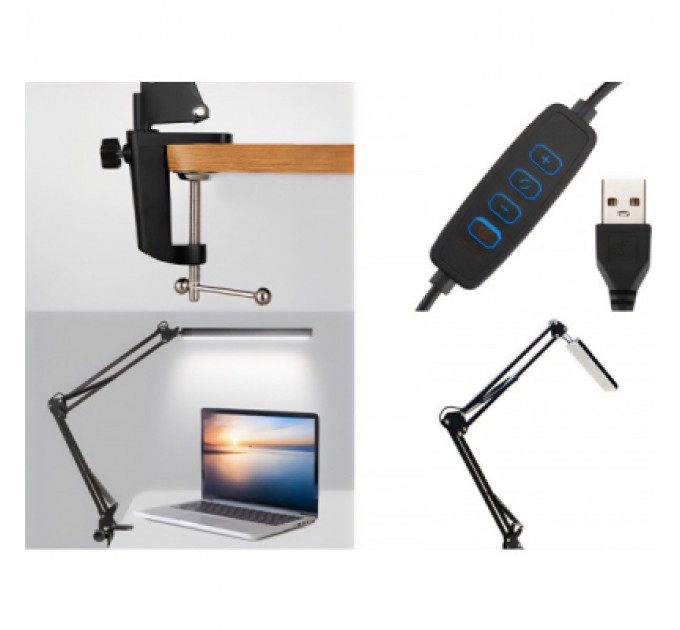 Настільна лампа Media-Tech FLEX LAMP 5,6W 6500K 5V Black (MT224)