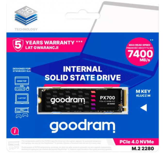 Накопичувач SSD M.2 2280 1TB Goodram (SSDPR-PX700-01T-80)