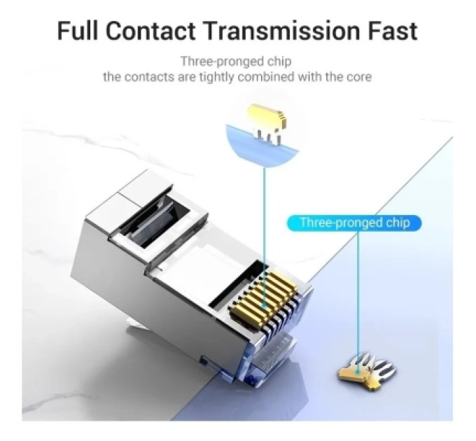 Vention Конектор Cat.6A FTP RJ45 Modular Plug Transparent 10 Pack VENTION (IDFR0-10)
