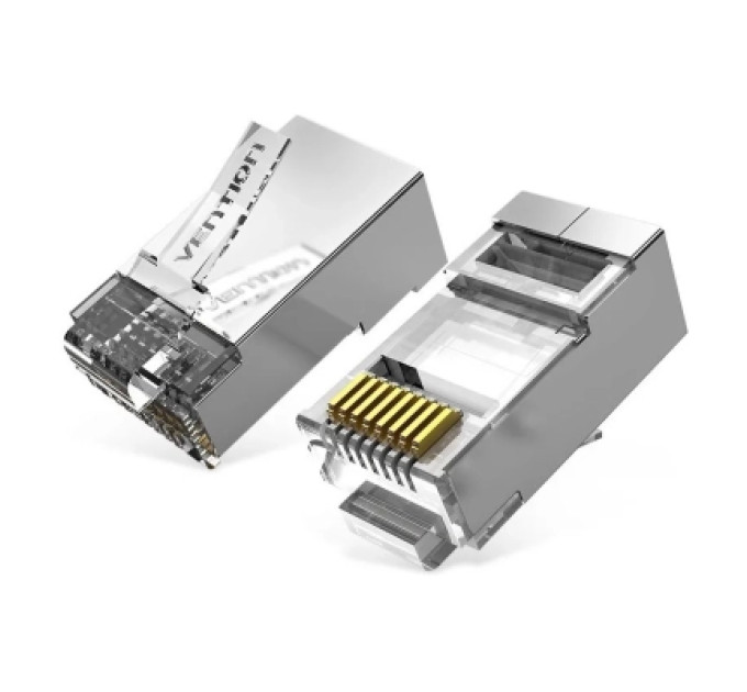 Vention Конектор Cat.6A FTP RJ45 Modular Plug Transparent 10 Pack VENTION (IDFR0-10)