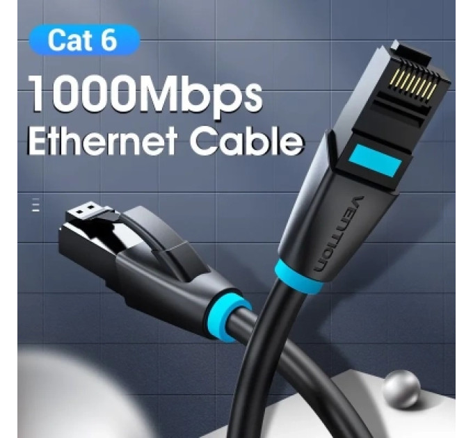 Vention Патч-корд Cat.6 UTP Patch Cable 1M Black VENTION (IBKBF)