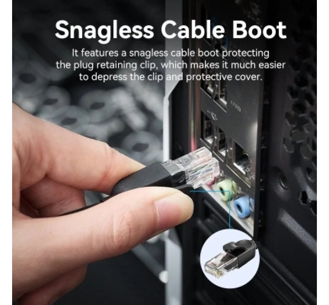 Vention Патч-корд LSZH Cat6 UTP Ethernet Patch Cable 3M Black VENTION (IBNBI)