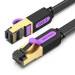Vention Патч-корд Flat Cat.7 Patch Cable 0.5M Black VENTION (ICABD)