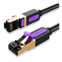 Патч-корд Cat.7 SFTP Patch Cable 1M Black VENTION (ICDBF)