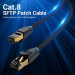 Vention Патч-корд Cotton Braided Cat.8 SFTP Patch Cable 5M Black VENTION (IKGBJ)