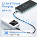 Vention Батарея універсальна VENTION 20000mAh Power Bank (Micro-USB + USB-C + USB-A + USB-A) 22.5W Black LED Display Type (FHLB0)