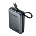 Vention Батарея універсальна VENTION 20000mAh Mini Power Bank (USB-C + USB-C/USB-A) with Built-in USB-C Cable 45W Gray (FHGH0)