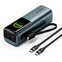 Батарея універсальна VENTION 20000mAh Power Bank (USB-C + USB-C/USB-C/USB-A) 165W Gray TFT Display Type (FKFH0)