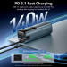 Vention Батарея універсальна VENTION 27000mAh Power Bank (USB-C + USB-C/USB-C/USB-A) 200W Gray TFT Display Type (FKGH0)