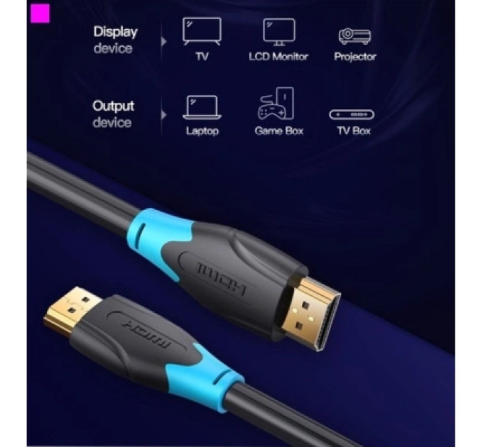 Vention Кабель мультимедійний HDMI Cable 1.5M Black VENTION (AACBG)