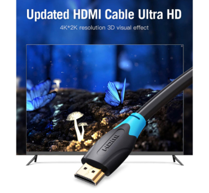 Vention Кабель мультимедійний HDMI Cable 15M Black VENTION (AACBN)