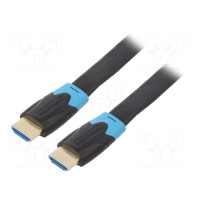 Кабель мультимедійний Flat HDMI Cable 10M Black VENTION (AAKBL)