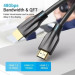 Vention Кабель мультимедійний HDMI Male to Male 8K HD Cable 10M Black VENTION (AANBL)