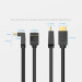 Vention Кабель мультимедійний HDMI Right Angle Cable 270 Degree 3M Black VENTION (AAQBI)