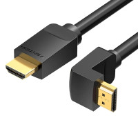 Кабель мультимедійний HDMI Right Angle Cable 270 Degree 3M Black VENTION (AAQBI)