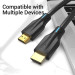 Vention Кабель мультимедійний Cotton Braided 8K HDMI Cable 1M Black VENTION (AAUBF)