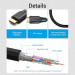 Vention Кабель мультимедійний Cotton Braided 8K HDMI Cable 3M Black VENTION (AAUBI)