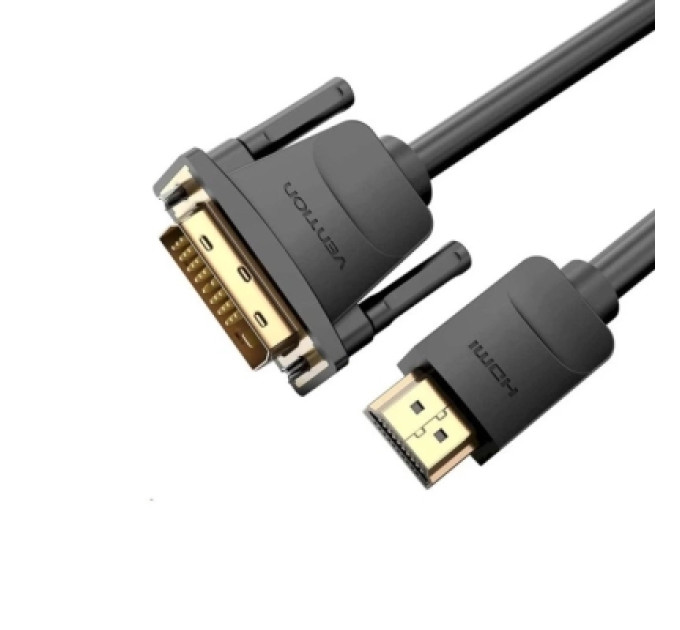 Vention Кабель мультимедійний HDMI to DVI Cable 1M Black VENTION (ABFBF)