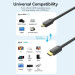 Vention Кабель мультимедійний HDMI-D Male to HDMI-A Male 4K HD Cable 1M Black VENTION (AGIBF)