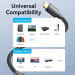 Vention Кабель мультимедійний Cotton Braided 4K HDMI Male to Male Cable 2M Black VENTION (ALLBH)