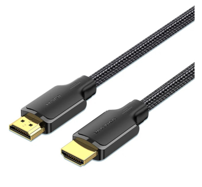 Vention Кабель мультимедійний Cotton Braided 4K HDMI Male to Male Cable 10M Black VENTION (ALLBL)