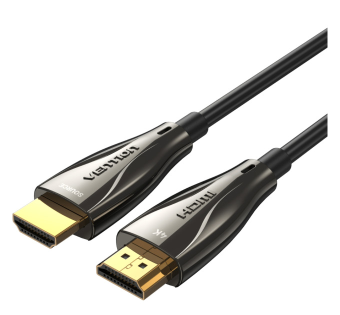 Vention Кабель мультимедійний 4K Fiber Optic HDMI Male to Male Cable 70M Black Zinc Alloy Type VENTION (ALSBAX)