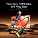 Vention Кабель мультимедійний 4K Fiber Optic HDMI Male to Male Cable 25M Black Zinc Alloy Type VENTION (ALSBS)
