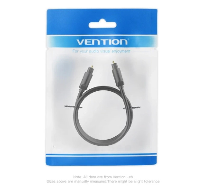 Vention Кабель мультимедійний Optical Fiber Audio Cable 1.5M Black VENTION (BAEBG)