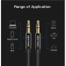 Vention Кабель мультимедійний Fabric Braided 3.5mm Male to Male Audio Cable 1M Black Metal Type VENTION (BAGBF)