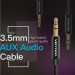 Vention Кабель мультимедійний Fabric Braided 3.5mm Male to Male Audio Cable 1M Black Metal Type VENTION (BAGBF)