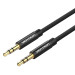 Vention Кабель мультимедійний Fabric Braided 3.5mm Male to Male Audio Cable 1M Black Metal Type VENTION (BAGBF)