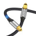 Vention Кабель мультимедійний Optical Fiber Audio Cable Aluminum Alloy Type 1M Gray VENTION (BAVHF)